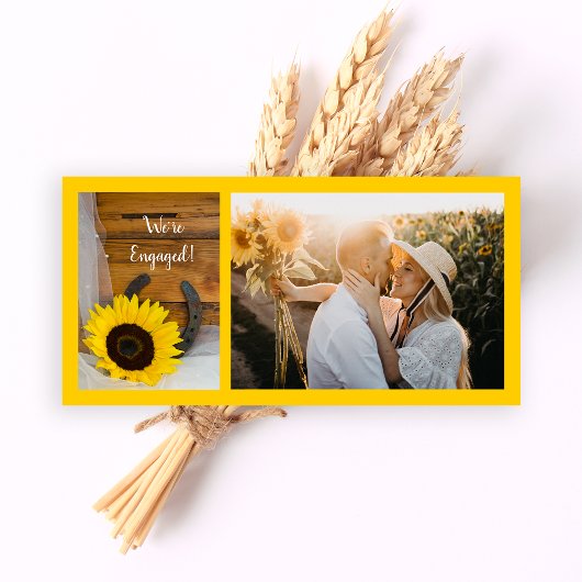 Zonnebloem Hoefijzer Land Verloving bekendmaking Aankondiging