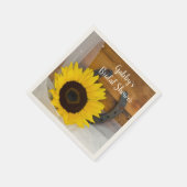 Zonnebloem Hoefijzer Land Western Vrijgezellenfees Servetten (Hoek)