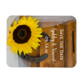 Zonnebloem Hoefijzer Western Weddenschap Bespaar d Magneet (Horizontaal)