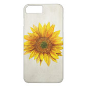 Zonnebloem hoesje. Rustieke gele waterverf Case-Mate iPhone Case (Achterkant)