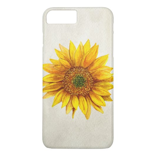 Zonnebloem hoesje. Rustieke gele waterverf Case-Mate iPhone Case (Achterkant)