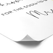 Zonnebloem hoeveel kusjes bruidsfeest spel poster (Hoek)