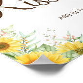 Zonnebloem Hoeveel kusjes Bruidsfeest spelbord Poster (Hoek)