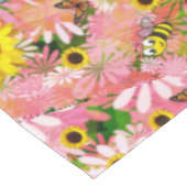 Zonnebloem hommel vlinder tafelkleed (Gekanteld)