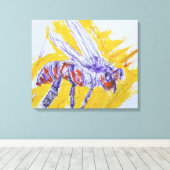 Zonnebloem Hommels Canvas Afdruk (Insitu (Houten vloer))