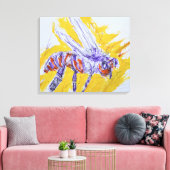 Zonnebloem Hommels Canvas Afdruk (Insitu (Woonkamer))