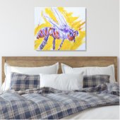 Zonnebloem Hommels Canvas Afdruk (Insitu (Slaapkamer))