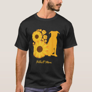 Zonnebloem Hond Mom Pitbull T-shirt