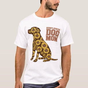 Zonnebloem Hondenmoeder Bloemige Huisdierliefhebbe T-shirt