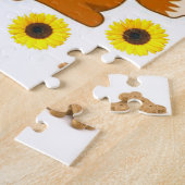 Zonnebloem Hondenpuzzels Legpuzzel (Zijkant)