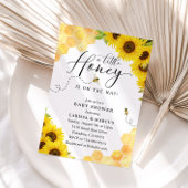 Zonnebloem Honey Bee Baby shower Kaart