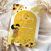 Zonnebloem Honey Bee Baby shower Kaart