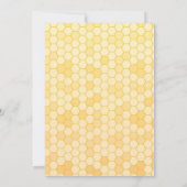 Zonnebloem Honey Bee Baby shower Kaart (Achterkant)