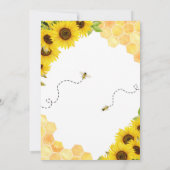 Zonnebloem Honey Bee Baby shower Kaart (Achterkant)