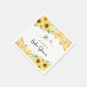 Zonnebloem Honey Bee Baby shower Servet (Hoek)