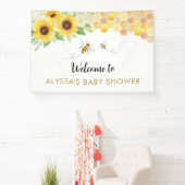 Zonnebloem Honey Bee Baby shower Spandoek (Insitu)