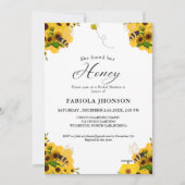 Zonnebloem Honey Bee Vrijgezellenfeest feest Kaart (Voorkant)