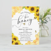 Zonnebloem Honey Bee Vrijgezellenfeest Kaart (Staand voorkant)