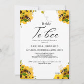 Zonnebloem Honey Bee Vrijgezellenfeest Kaart (Voorkant)