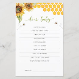 Zonnebloem Honing Bijen Baby shower Beste Baby Kaa