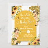 Zonnebloem Honing Bijen Geslacht onthullen Kaart (Voorkant)