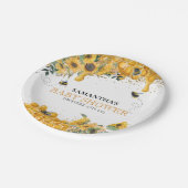 Zonnebloem honing van mama tot Waterverf Papieren Bordje (Gekanteld)