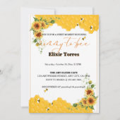 Zonnebloem Honingraat Mama-to-Bee Baby shower Kaart (Voorkant)