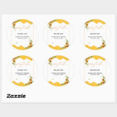 Zonnebloem Honingraat Mama-to-Bee Baby shower Ronde Sticker (Vel)