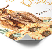 Zonnebloem Hoogland Koe Baby shower Luier Raffle Poster (Hoek)