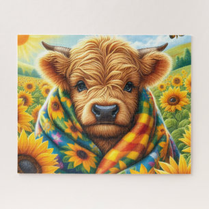 Zonnebloem Hoogland Koe Legpuzzel