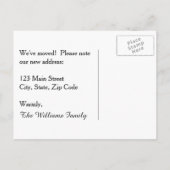 Zonnebloem Hortensia's Nieuw Home Adres Briefkaart (Achterkant)