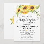 Zonnebloem Housewarming Bloemrijke Landelijke Boho Kaart (Voorkant / Achterkant)