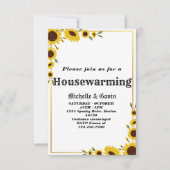 Zonnebloem Housewarming Feest Uitnodiging (Voorkant)