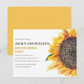 Zonnebloem Housewarming Party Yellow Brown White Briefkaart (Voorkant / Achterkant)