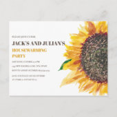 Zonnebloem Housewarming Party Yellow Brown White Briefkaart (Voorkant)