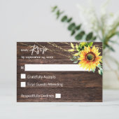 Zonnebloem, hout en snaarlicht op de maaltijd RSVP (Staand voorkant)