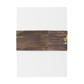 Zonnebloem-, hout- en strijklichten Bloemen Uitnodigingen Wikkel (Achterkant Voorbeeld)