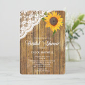 Zonnebloem Hout Vrijgezellenfeest Kaart (Staand voorkant)