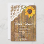 Zonnebloem Hout Vrijgezellenfeest Kaart (Voorkant)