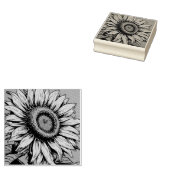 ZONNEBLOEM HOUTEN RUBBERSTEMPEL (Gestempeld)