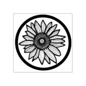 Zonnebloem Houten Stempel (Afrduk)