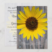 Zonnebloem Houtstructuur Trouw w/vers Kaart (Voorkant / Achterkant)