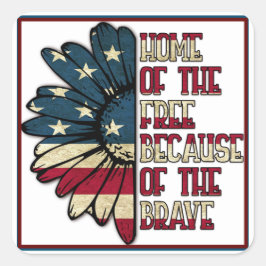 Zonnebloem Huis van de Gratis Quote Vierkante Sticker