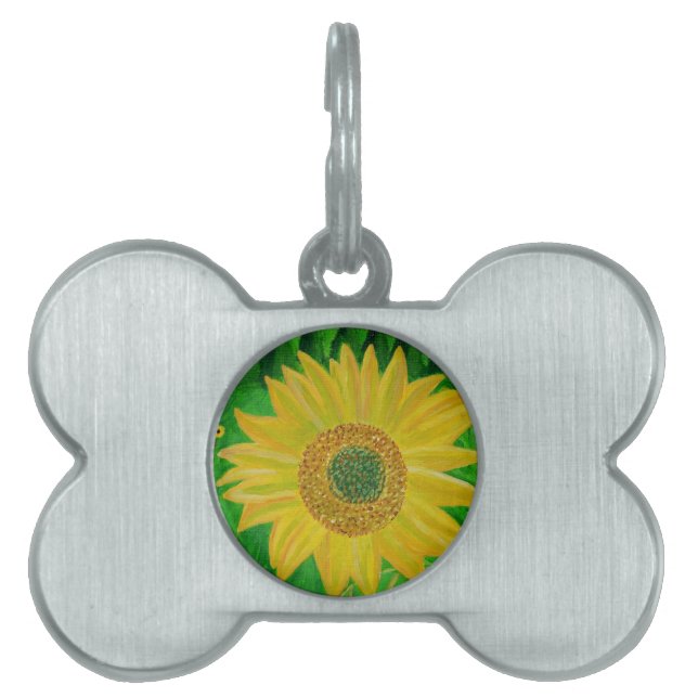 Zonnebloem Huisdieren Naamplaatje (voorkant)