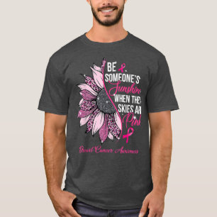 Zonnebloem Hun huiden zijn roze borstkanker T-shirt