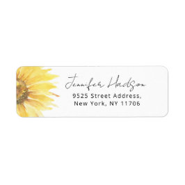 Zonnebloem huwelijksfeest retouradres etiket