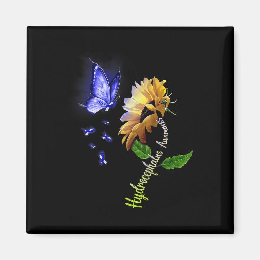 Zonnebloem Hydrocefalus Awareness 2 Magneet (Voorkant)