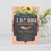 Zonnebloem I DO bbq uitnodiging (Staand voorkant)