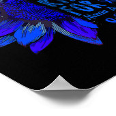 Zonnebloem I Draag Blauw lint voor Ataxia Awarenes Poster (Hoek)