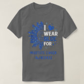 Zonnebloem I Draag Blue Ribbon Prostate Cancer AWa T-shirt (Design voorkant)